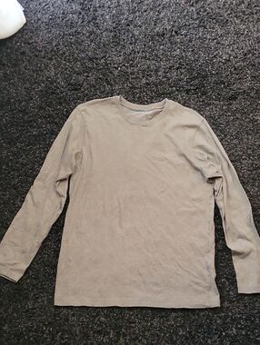 Mack Weldon Men's Long-Sleeve Crewneck Shirt - Taupe